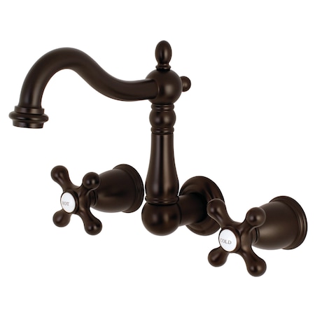 Heritage KS1255AX 8-Inch Center Wall Mount Bathroom Faucet KS1255AX
